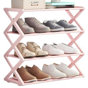 Sapateira Industrial Rosa 4 Prateleiras Organizador de Calcados Brinquedos Lavanderia