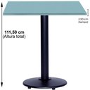 Ver imagem 3 de Mesa Bistrô Zeta 2 Lugares Quadrada MDP 80cm Cinza Or Design