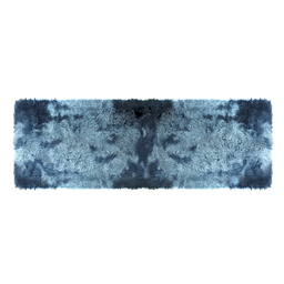 Tapete Shaggy Felpudo 150x50 Azul Mesclado - 3