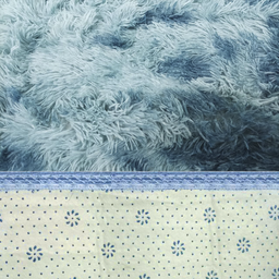 Tapete Shaggy Felpudo 150x50 Azul Mesclado - 5