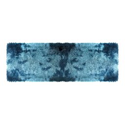 Tapete Shaggy Felpudo 150x50 Azul Mesclado - 6