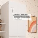 Ver imagem 7 de Guarda-Roupa Infantil 2 Portas 4 Gavetas com Espelho 100% MDF 110cm Auris Espresso Móveis Branco/Rosa/Azul/Lilás