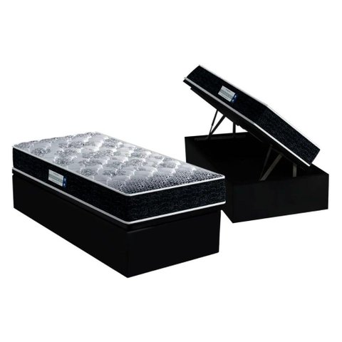 Cama Box Baú Solteiro: Colchão Ortopédico Probel D33 / Ep Prodormir Advanced Tech1500 + Base Crc