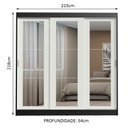Ver imagem 3 de Guarda-Roupa Casal Madesa Kansas 3 Portas de Correr de Espelho 3 Gavetas Preto/Branco Cor:Preto/Bran