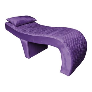 Maca Estética Ergonômica Metalassê Inclinada Roxa Slk Decor Nina Roxo