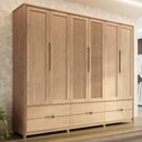 Ver imagem 4 de Guarda Roupa Casal Madeira Macica Taeda 6 Portas 262 Cm 3307u Tauari Festra