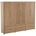 Ver imagem 1 de Guarda Roupa Casal Madeira Macica Taeda 6 Portas 262 Cm 3307u Tauari Festra