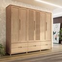 Ver imagem 5 de Guarda Roupa Casal Madeira Macica Taeda 6 Portas 262 Cm 3307u Tauari Festra