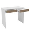 Mesa P/ Computador 2 Gavetas 90Cm Tijuca Branco/Castanho - 5