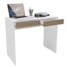 Mesa P/ Computador 2 Gavetas 90Cm Tijuca Branco/Castanho - 7