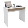 Mesa P/ Computador 2 Gavetas 90Cm Tijuca Branco/Castanho - 1