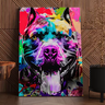 Quadro Decorativo Pitbull Colorido Canvas 60x90 50x70 Sala:50x70 - 2