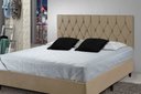 Ver imagem 1 de Cabeceira Painel Dubai Deluxe Estofada Casal Bege - 1,40 metros