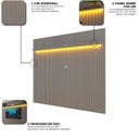 Ver imagem 4 de Painel para TV até 85 Polegadas Sole 1 Prateleira Ripado 100% MDF Cinza - Pnr Móveis