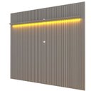 Ver imagem 2 de Painel para TV até 85 Polegadas Sole 1 Prateleira Ripado 100% MDF Cinza - Pnr Móveis