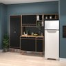 Cozinha Compacta C/ Armário E Balcão Industrial Lamina e Preta C/ Detalhes Cobre - 3