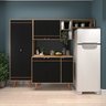 Cozinha Compacta C/ Armário E Balcão Industrial Lamina e Preta C/ Detalhes Cobre - 1