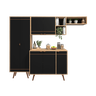 Cozinha Compacta C/ Armário E Balcão Industrial Lamina e Preta C/ Detalhes Cobre - 6