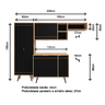 Cozinha Compacta C/ Armário E Balcão Industrial Lamina e Preta C/ Detalhes Cobre - 4