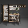 Cozinha Compacta C/ Armário E Balcão Industrial Lamina e Preta C/ Detalhes Cobre - 5