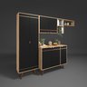Cozinha Compacta C/ Armário E Balcão Industrial Lamina e Preta C/ Detalhes Cobre - 7