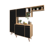 Cozinha Compacta C/ Armário E Balcão Industrial Lamina e Preta C/ Detalhes Cobre - 11