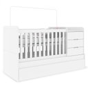 Ver imagem 2 de Berço Multifuncional Cleo e Guarda Roupa Infantil 6 Portas Americano Ambiente Branco Fosco com