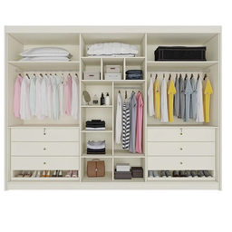 Guarda Roupa Casal Ripado 6 Portas 6 Gavetas - Potente-off White - Móveis Europa - 2 Guarda Roupa Casal Ripado 6 Portas 6 Gavetas - Potente-off White - Móveis Europa - 2