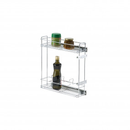 Porta Garrafas/Latas Organizador Embutido com Trilho schmitt:Cromado - 1