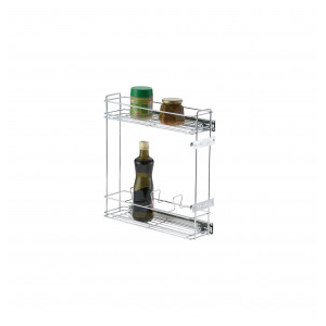Porta Garrafas/Latas Organizador Embutido com Trilho schmitt:Cromado