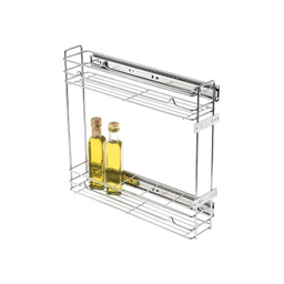 Porta Garrafas/Latas Organizador Embutido com Trilho schmitt:Cromado - 3