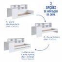 Ver imagem 7 de Cama Infanto Juvenil com Escrivaninha e Estante Solteiro Branco Completa Móveis