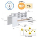 Ver imagem 5 de Cama Infanto Juvenil com Escrivaninha e Estante Solteiro Branco Completa Móveis