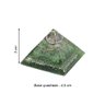 Orgonite Pirâmide 4cm Saúde - Esmeralda e Quartzo Verde - 2