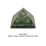 Orgonite Pirâmide 4cm Saúde - Esmeralda e Quartzo Verde - 3