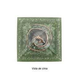 Orgonite Pirâmide 4cm Saúde - Esmeralda e Quartzo Verde - 4