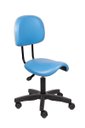 Ver imagem 1 de Cadeira Sela Azul com Encosto Giratoria 55cm Estética Dentista Consultorio Popmov Sela Encosto Pp