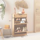 Ver imagem 3 de Sapateira Basculante Madeira 3 Gavetas 12 Pares Basil Idimex