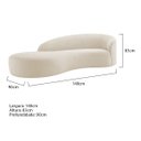 Ver imagem 3 de Divã Recamier Orgânico França 140cm Lado Esquerdo Bouclé