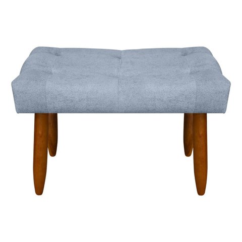 Banqueta Puff Retangular Requinte para Sala Quarto Bouclê:bouclê Azul Bebê