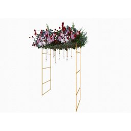 Kit Gazebo + Esteira de Palha Taboa para Decorar Jardins com Flores, 200cm Portátil e Desmontável - 6