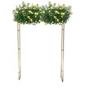 Ver imagem 7 de Kit Gazebo + Esteira de Palha Taboa para Decorar Jardins com Flores, 200cm Portátil e Desmontável
