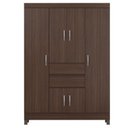 Ver imagem 2 de Guarda Roupa Casal Ecom 2 com Multiuso Golden com Cômoda Montividéu Café - Demóbile