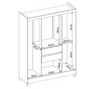 Ver imagem 4 de Guarda Roupa Casal Ecom 2 com Multiuso Golden com Cômoda Montividéu Café - Demóbile