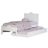 Cama de Solteiro + Auxiliar Meninas Segurança 100% MDF Nina:‎ Branco - 3