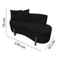 Ver imagem 7 de Namoradeira Sofá Feijão Luna Orgânica Suede Preto