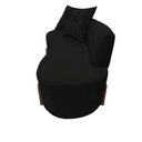 Ver imagem 3 de Namoradeira Sofá Feijão Luna Orgânica Suede Preto