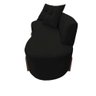 Namoradeira Sofá Feijão Luna Orgânica Suede Preto - 3