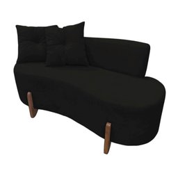 Namoradeira Sofá Feijão Luna Orgânica Suede Preto - 2