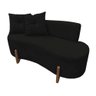 Namoradeira Sofá Feijão Luna Orgânica Suede Preto - 2